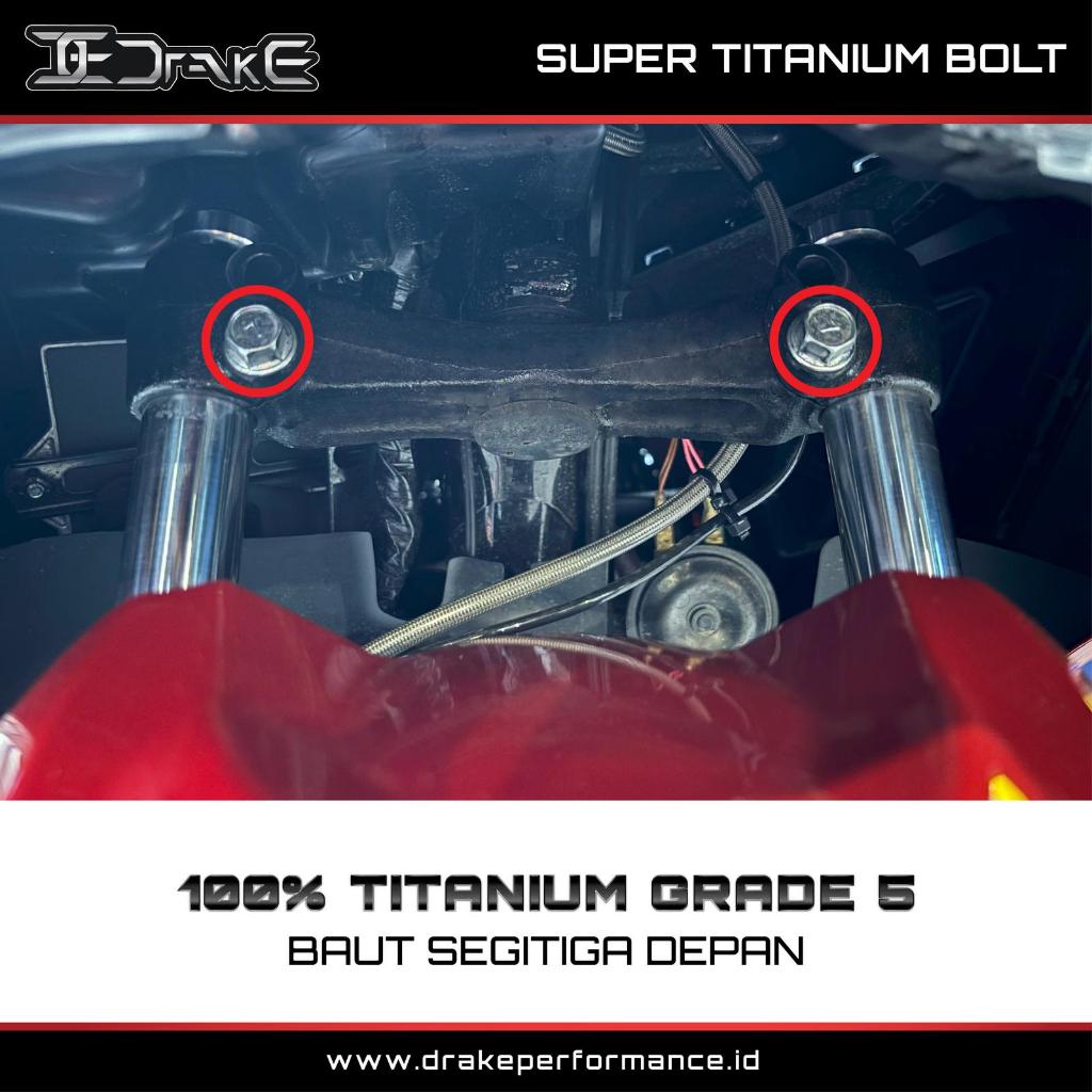 Drake Titanium Baut Segitiga Depan Aerox Alpha Grade 5