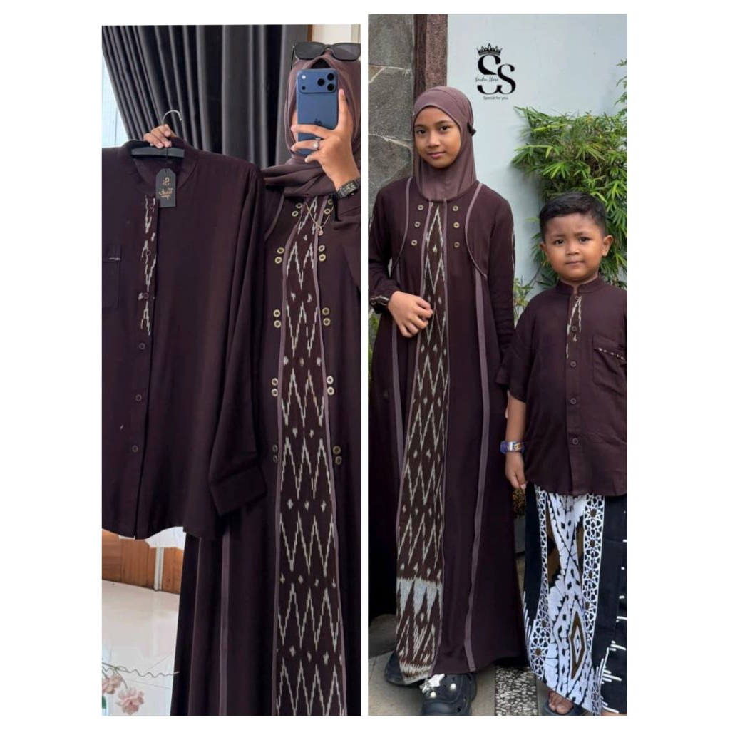 GAMIS MAHOGANY ETNIK FAMSET KELUARGA COUPLE SAULIN STORE ORI PO