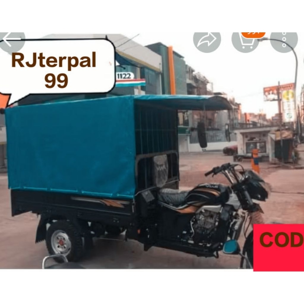 terpal krodong sayur motor roda3 karya bit100, 150x120x100