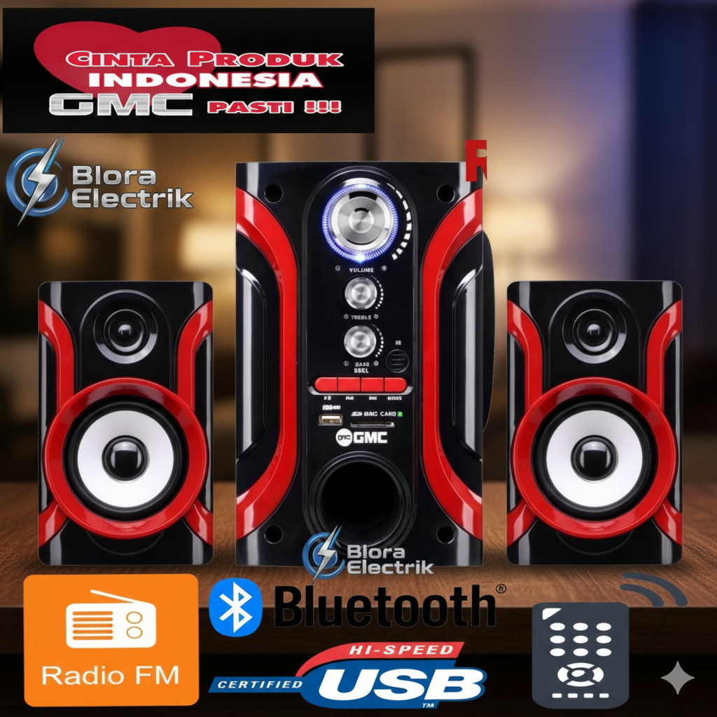 GMC Speaker Multimedia BLUETOOTH GMC 888L BT - RODOM