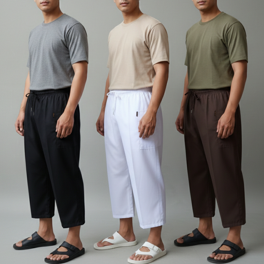 Celana Komprang Pria Dewasa Sirwal Laa Isbal laki laki dewasa Celana Haji Dan Umroh