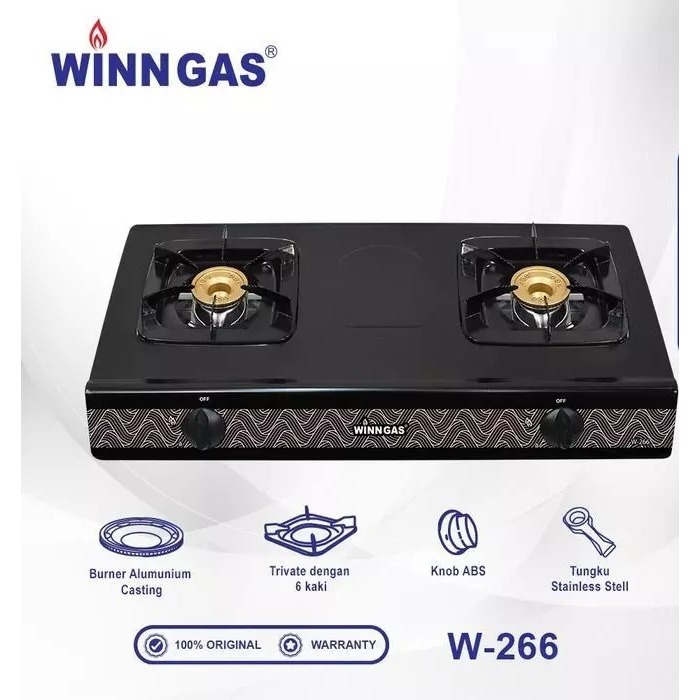 Kompor Winn Gas W266 / Kompor Gas 2 Tungku Winn Gas W 266