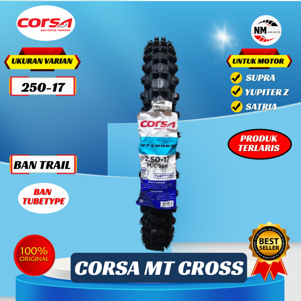 Ban Corsa MT Cross 250-17 Ban trail Tube Type