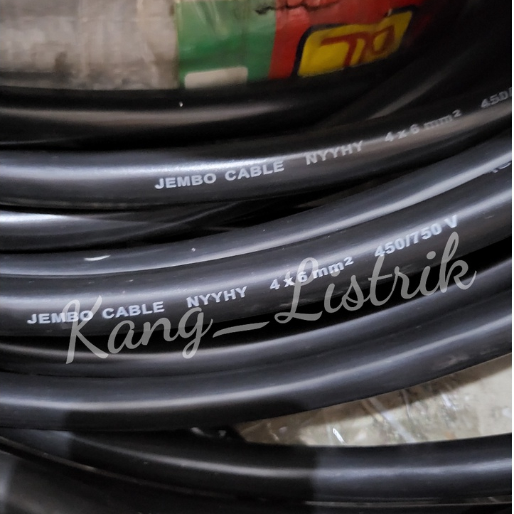 Kabel NYYHY Jembo 4x6 PerMeter / Kabel Serabut 4x6