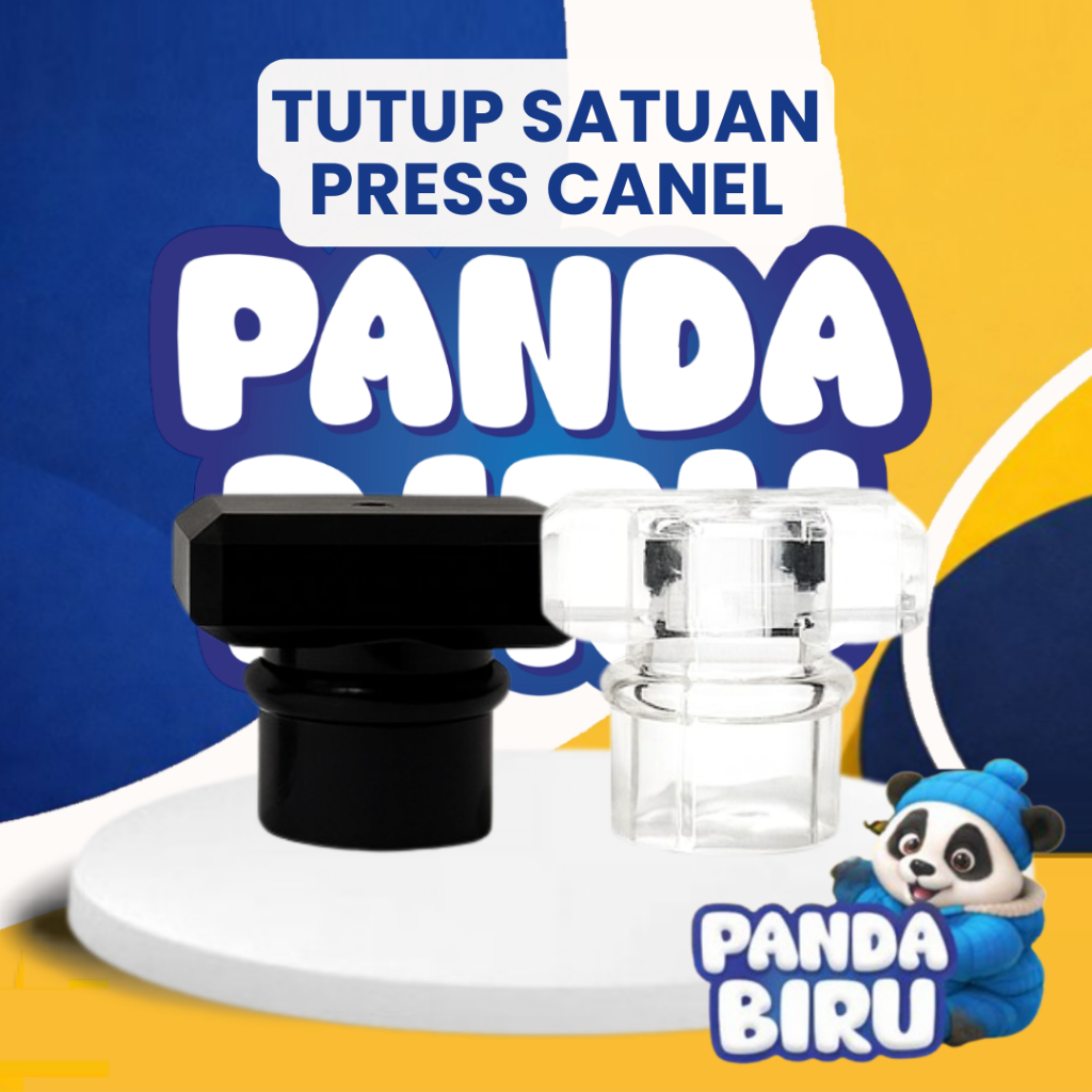 Tutup Botol Parfum Full Press (Pump Press) Canel 1pcs - Chanel Cap Bottle Perfume Kaca - Panda Biru