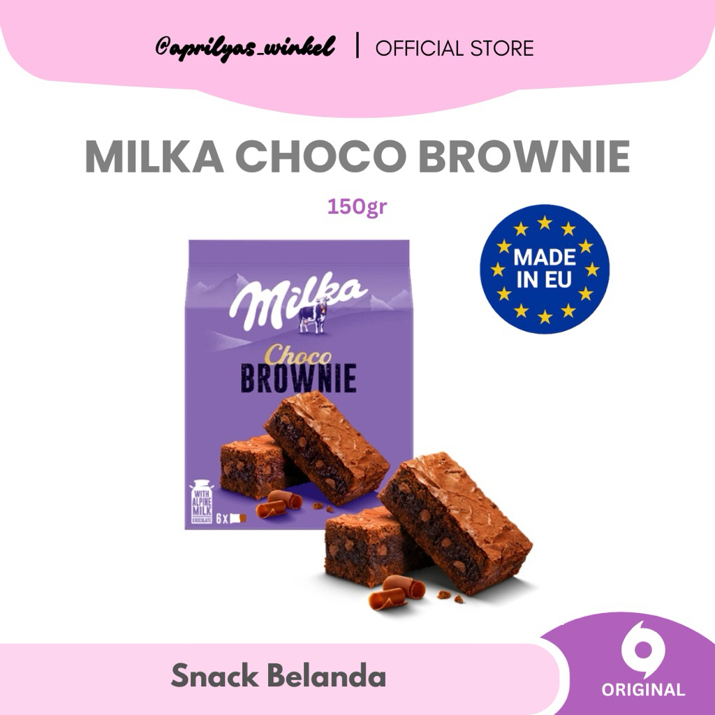 [ORIGINAL BELANDA] Milka Choco Brownie 150gr Snack Coklat Belanda