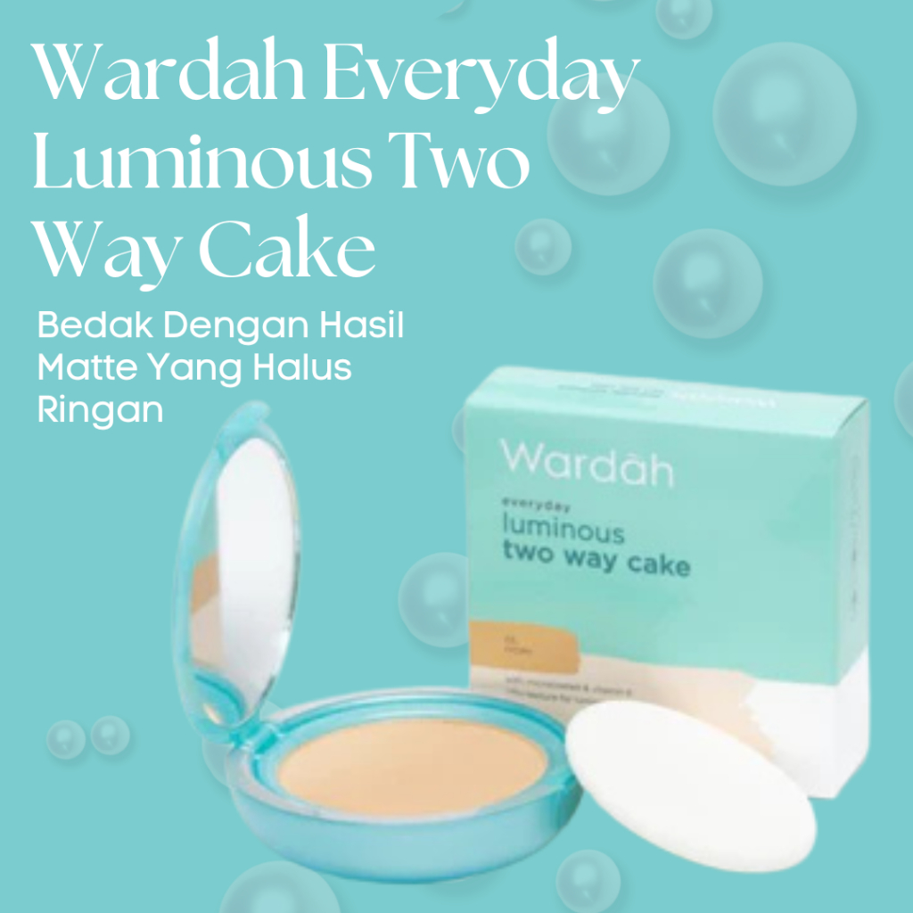 WARDAH Everyday Luminous Two Way Cake Bedak Padat Wajah Meratakan Warna Kulit Glowing