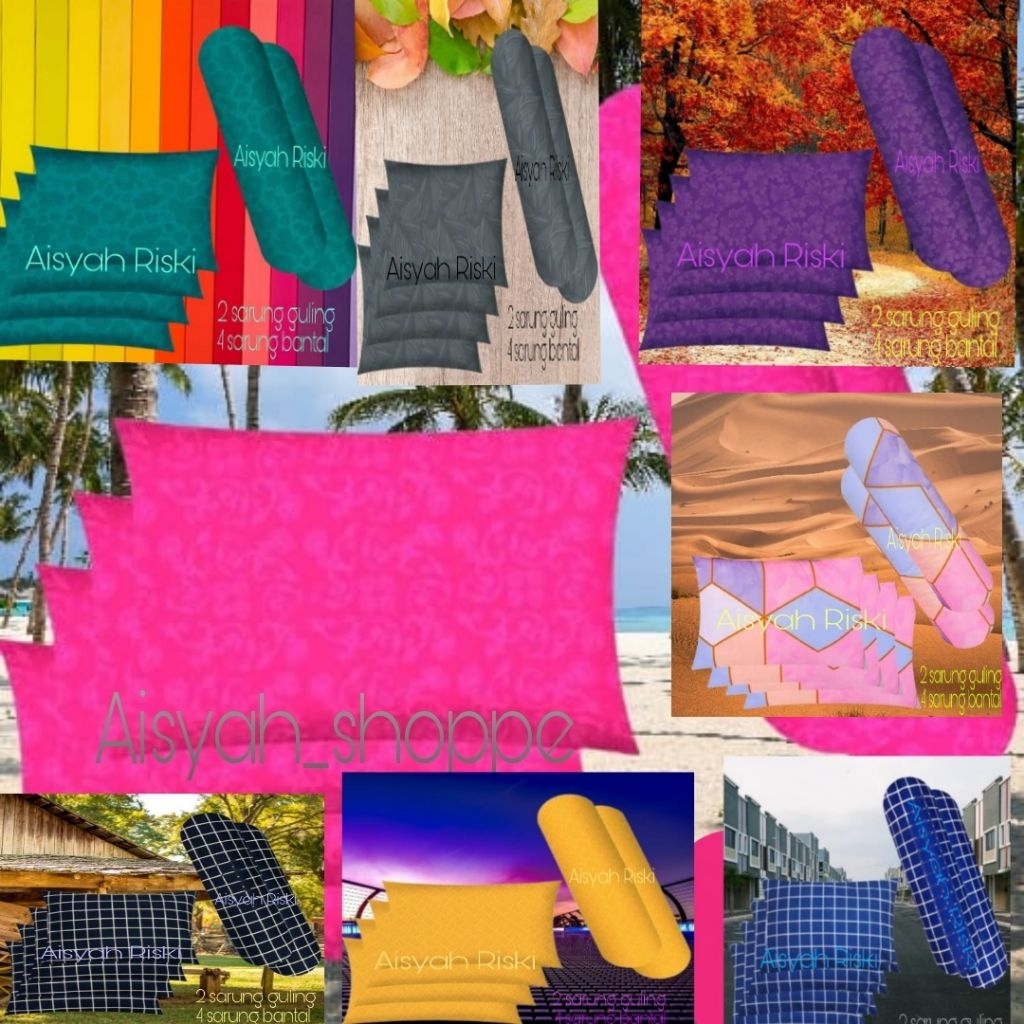 Grosir Random 6 Pcs 3 sarung guling 3 sarung bantal dan 12 Pcs 6 Sarung guling 6 Sarung bantal Sarun