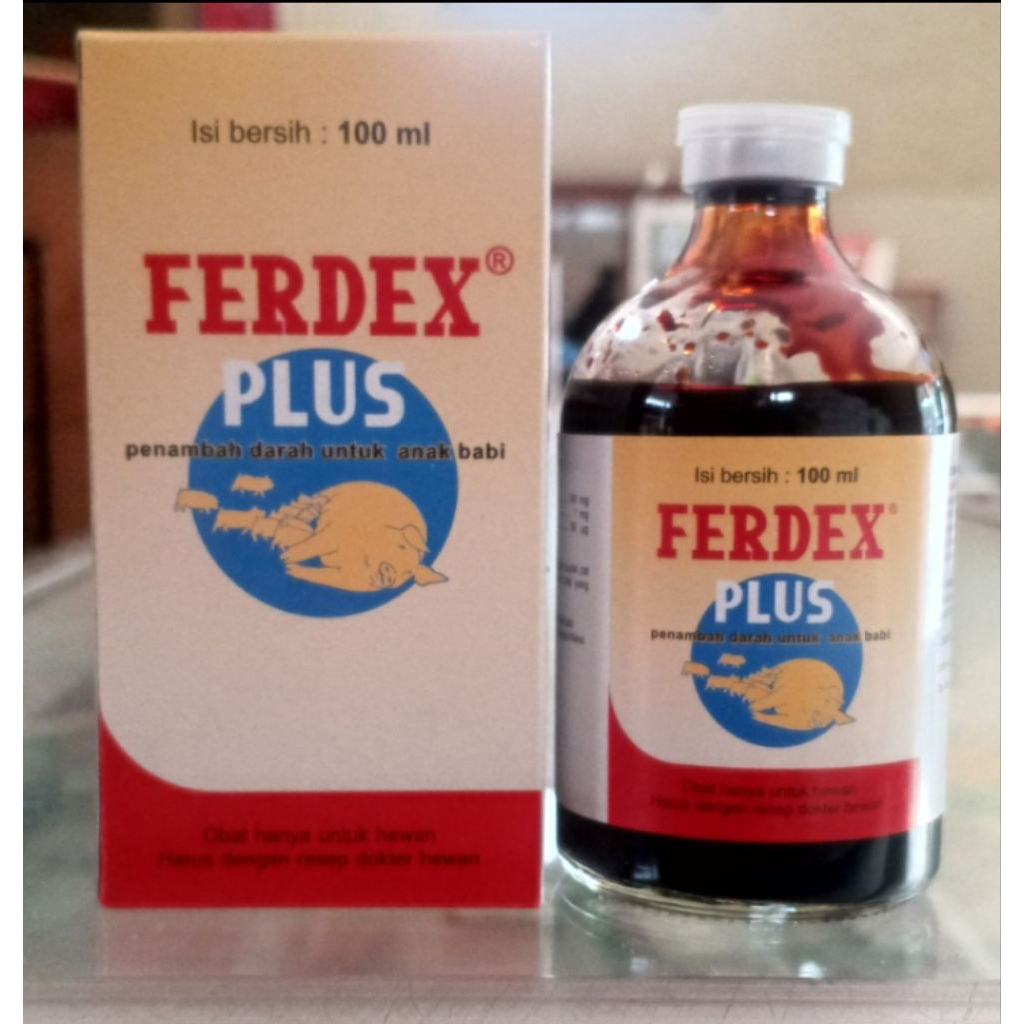 Ferdex Plus 100ml - Obat Penambah Darah untuk Anak Babi dengan B Kompleks