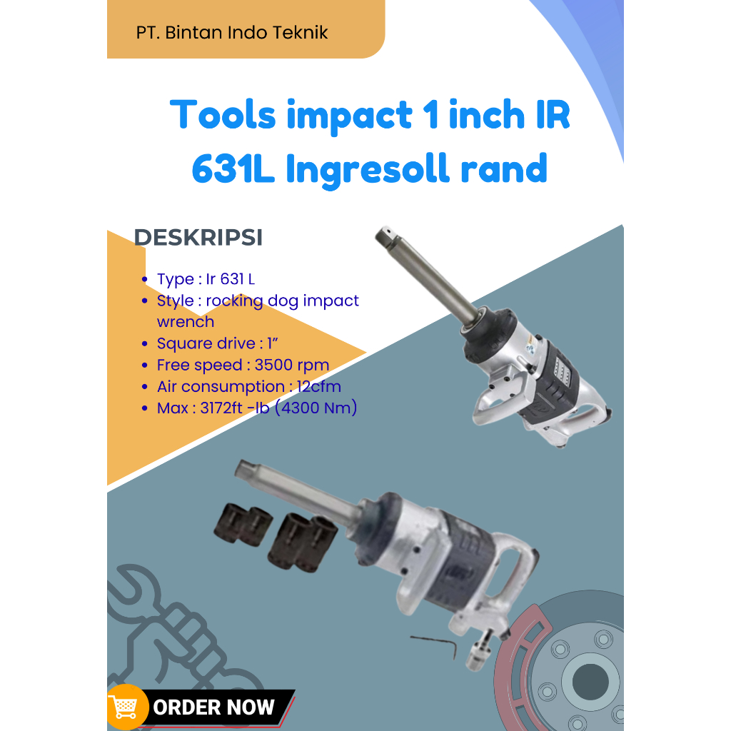 Ingersoll Rand Air Impact Wrench 631L 4300 Nm