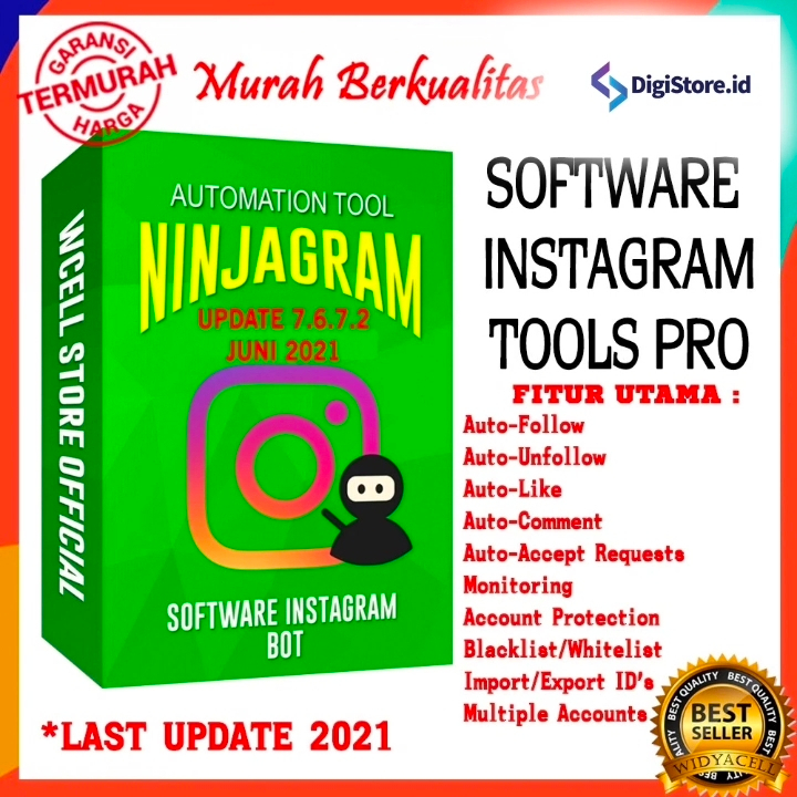 NinjaGram Pro v7.6.9.9 Update Agustus 2022 | Software Automation Instagram | Auto Follow Like Commen