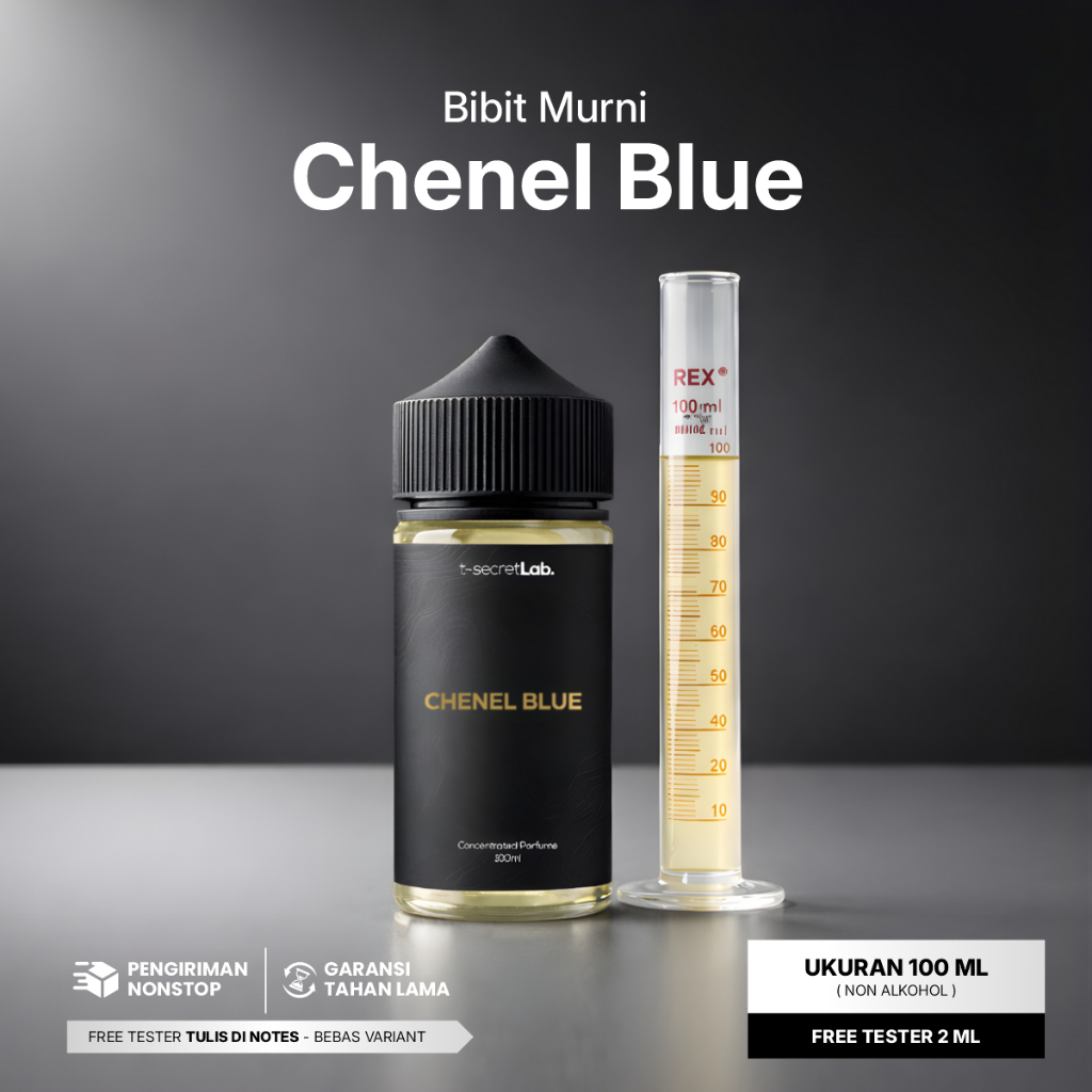 Chenel Blue - Bibit Parfum Murni Non Alkohol Wangi Tahan Lama Aroma Citrus Fresh Spicy