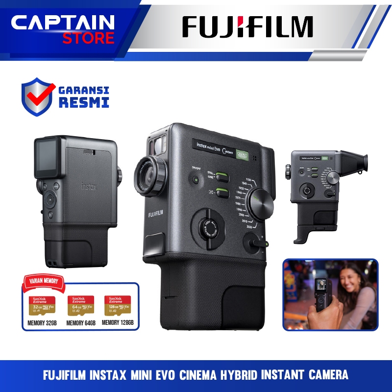 Fujifilm Instax Mini Evo CinemaHybrid Instant Camera Fuji Instax Mini Evo Cinema - Kamera Instax Min
