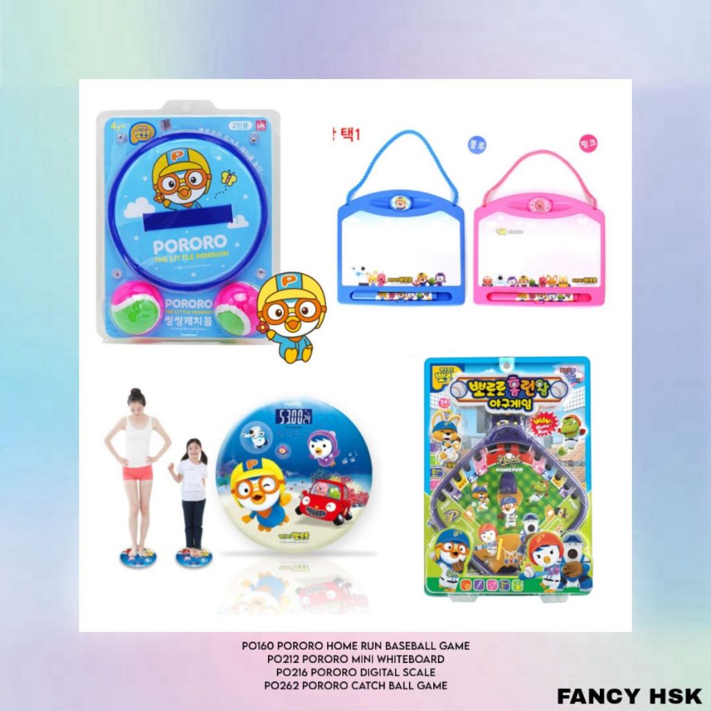 KOREA PORORO HOME RUN BASEBALL GAME MINI WHITEBOARD DIGITAL SCALE CATCH BALL GAME PO160 PO212 PO216 