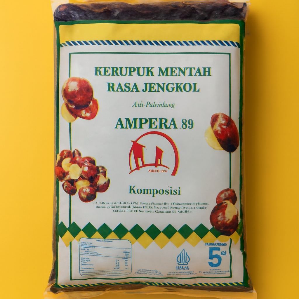 Kerupuk Jengkol Hitam mentah AMPERA asli palembang 5kg - enak gurih jengkol terasa