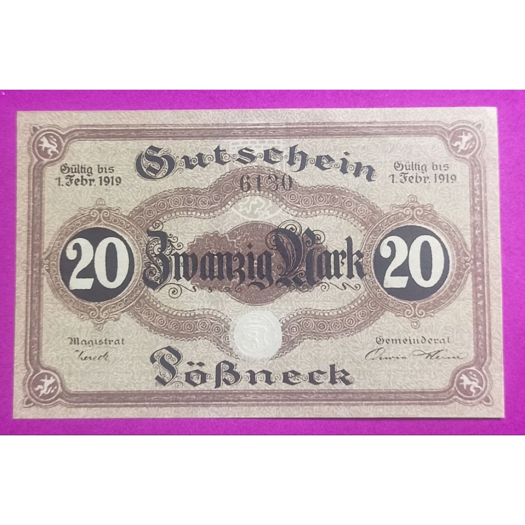 UANG KERTAS JERMAN 2O MARK