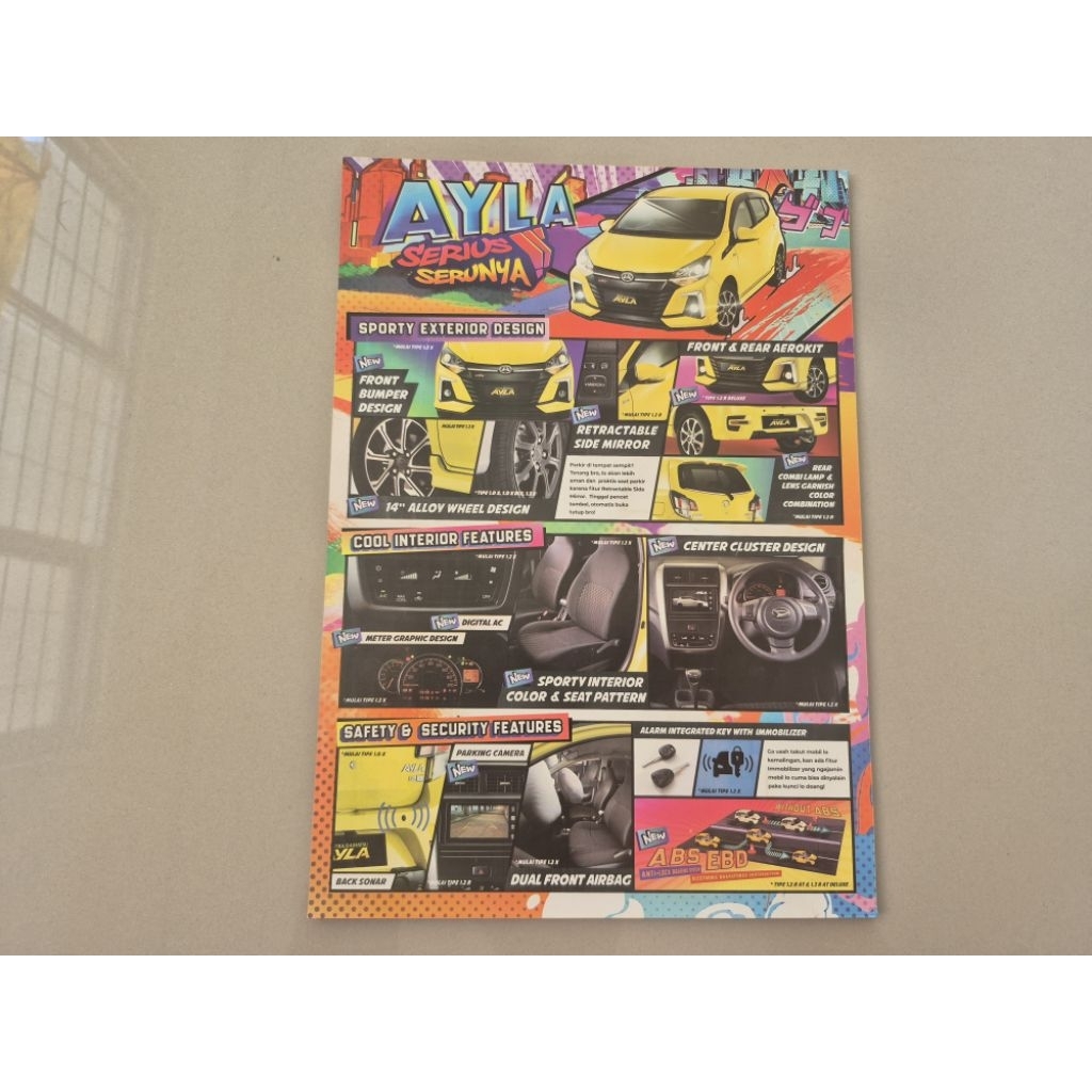 brosur katalog mobil daihatsu ayla 2020 flyer