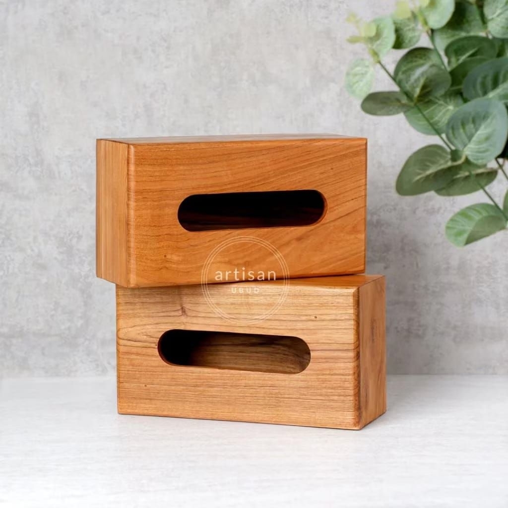 Es_Teh_Mamam Teak Wooden Tissue Box Wadah Tisu Kayu Jati Premium