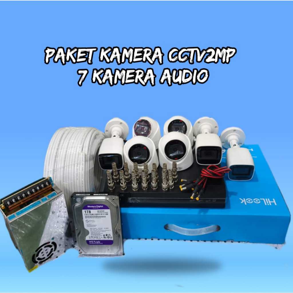 Paket kamera cctv hilook AUDIO 7 kamera