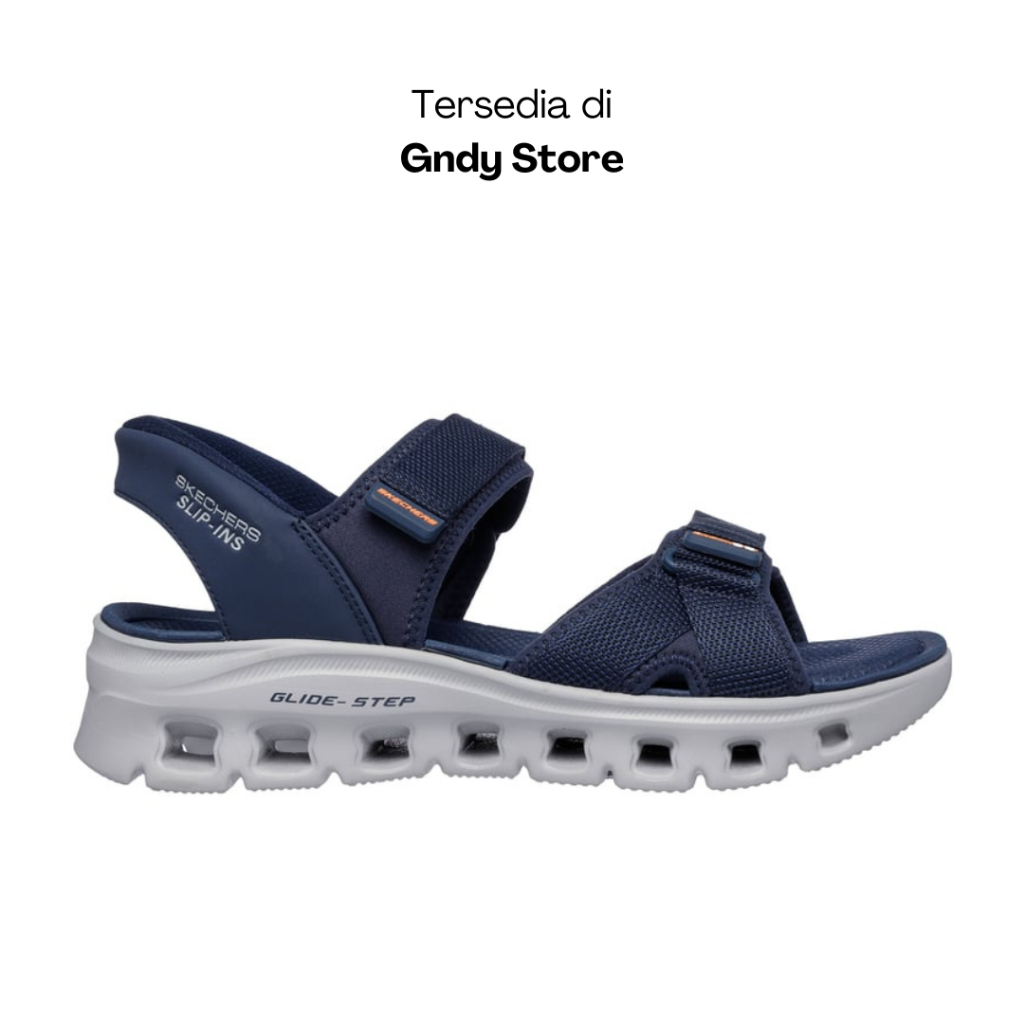 Sepatu Sandal Pria Skechers Glide Step Pro 232980/NVY Navy White Men
