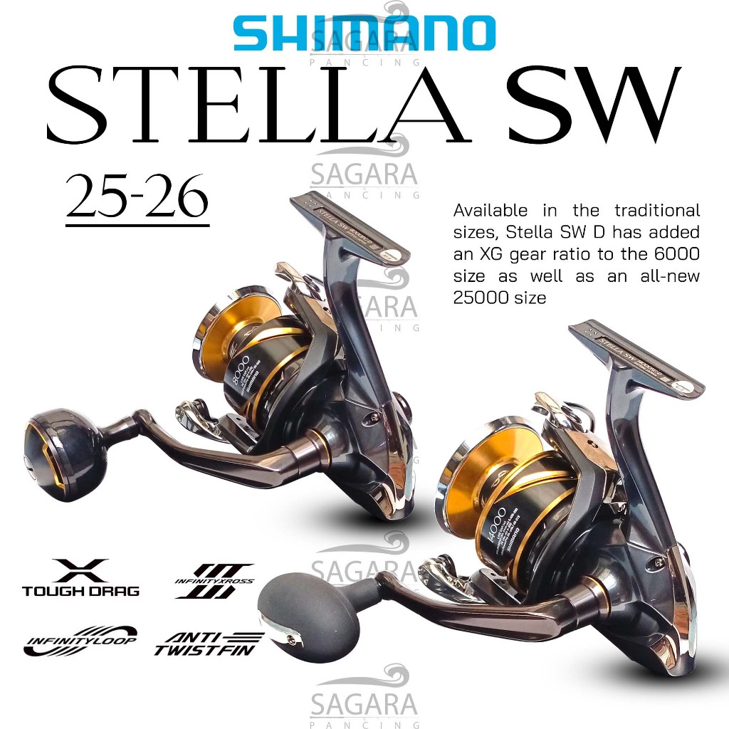 Reel Shimano Stella SW 2026 Resmi Bergaransi | Shimano Stella SW 2025 | Reel Pancing Spinning