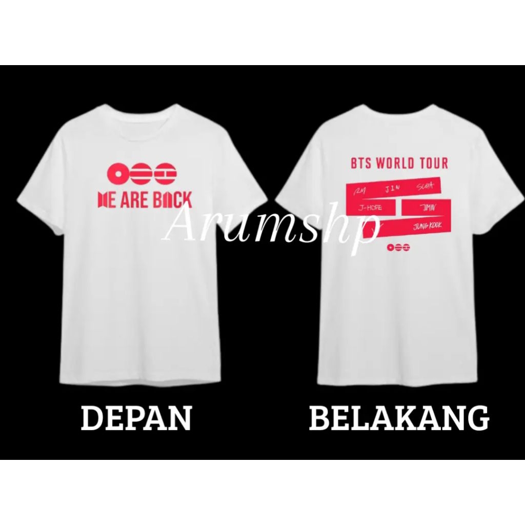 kaos BTS comeback / kaos sablon comeback bts / kaos bts / kaos sablon