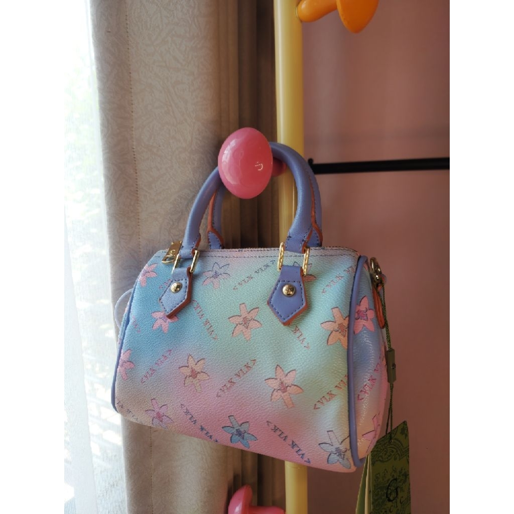 Tas Selempang Wanita import Tas Tabung Colourfull rainbow bag