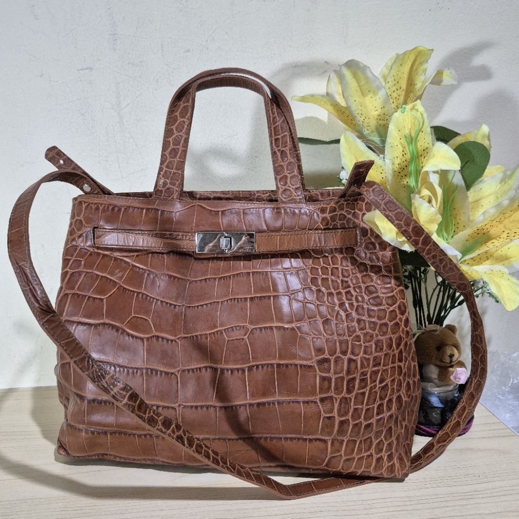 Tas Handbag shoulder bag kulit Asli FURLA vintage  Preloved