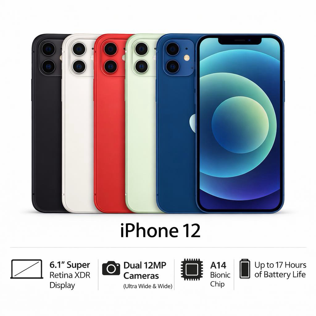 IPhone 12 64|128GB | 100% MULUS FULLSET SECOND INTER