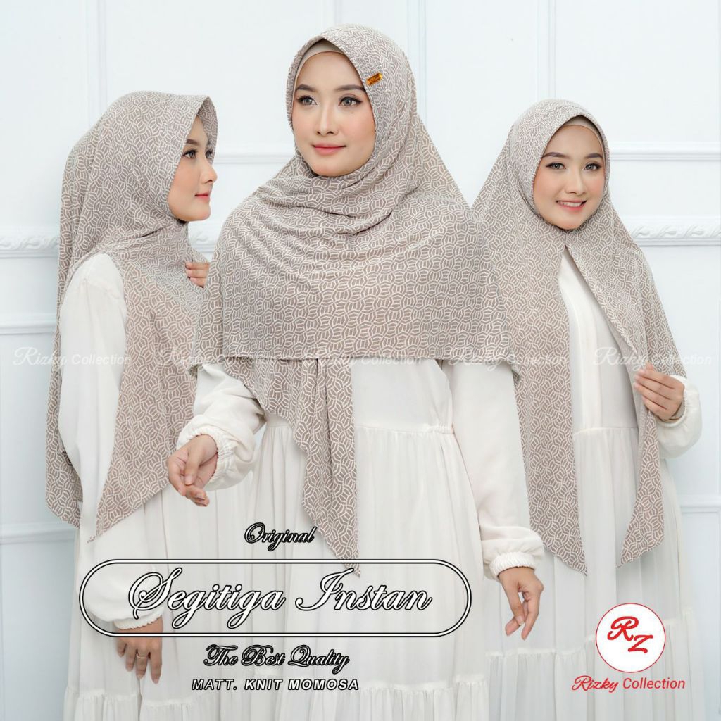 Nara Hijab - Segitiga ped instan jersey mamosha by rizky collection