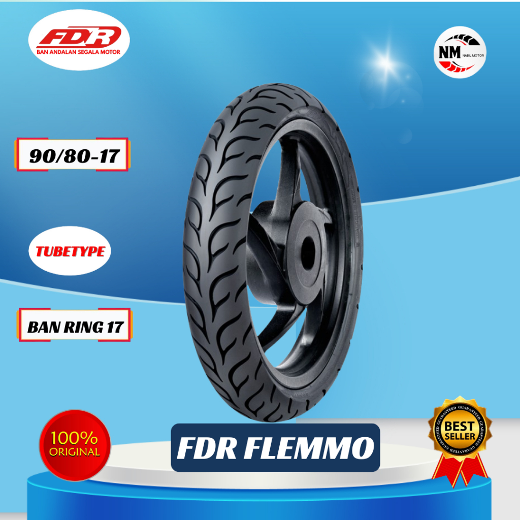 Ban Motor Bebek / FDR Flemmo Pro 90/80 Ring 17  Tube Type