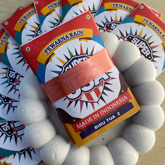 Wantex SUPER USA Warna BIRU TUA PEKAT Permanen Pewarna NAVY BIRU DONGKER Tekstil Kain Jeans Hoodie J