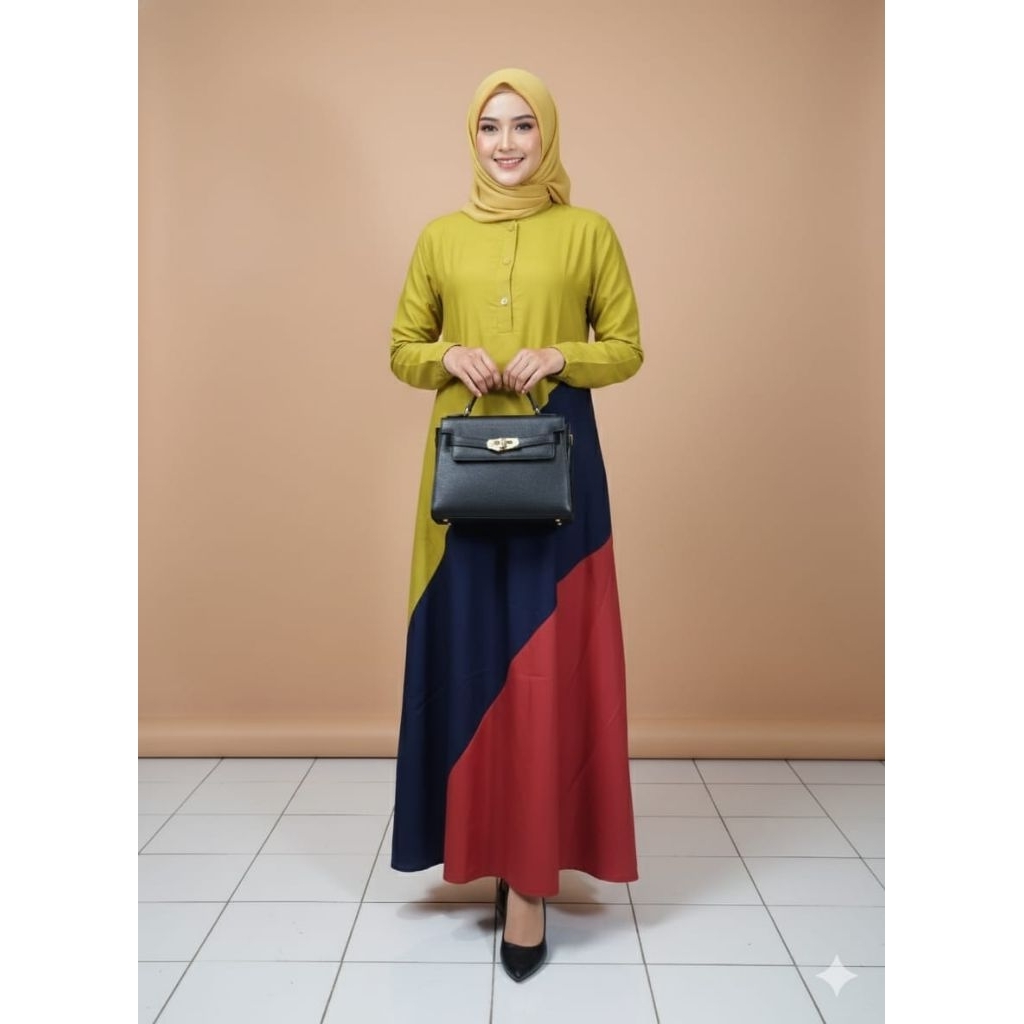 Gamis Butik Wanita Ceruty Premium Terkini Adem Muslimah Termurah