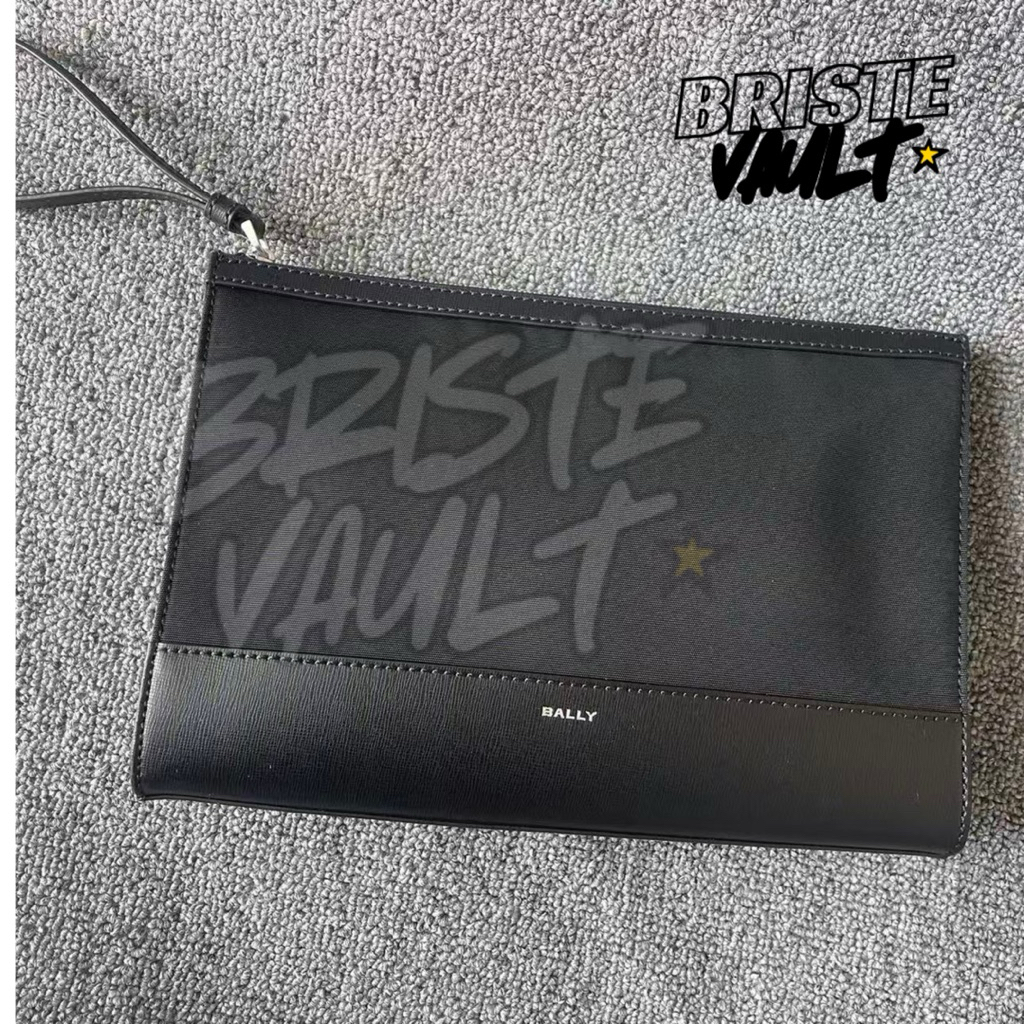 BRISTE VAULY Clutch Bally Handbag Pria Black New Model Original fullset