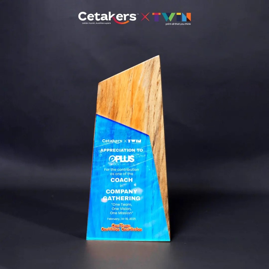 PLAKAT AKRILIK + KAYU - Custom - PAK-36 + Box