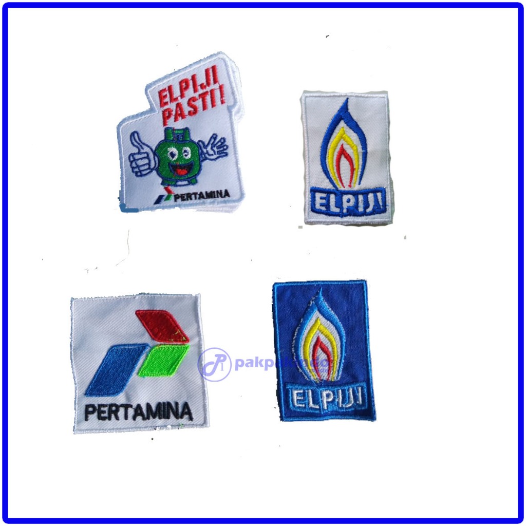 LOGO EMBLEM BORDIR ELPIJI PERTAMINA PASTI SPBU SPBE