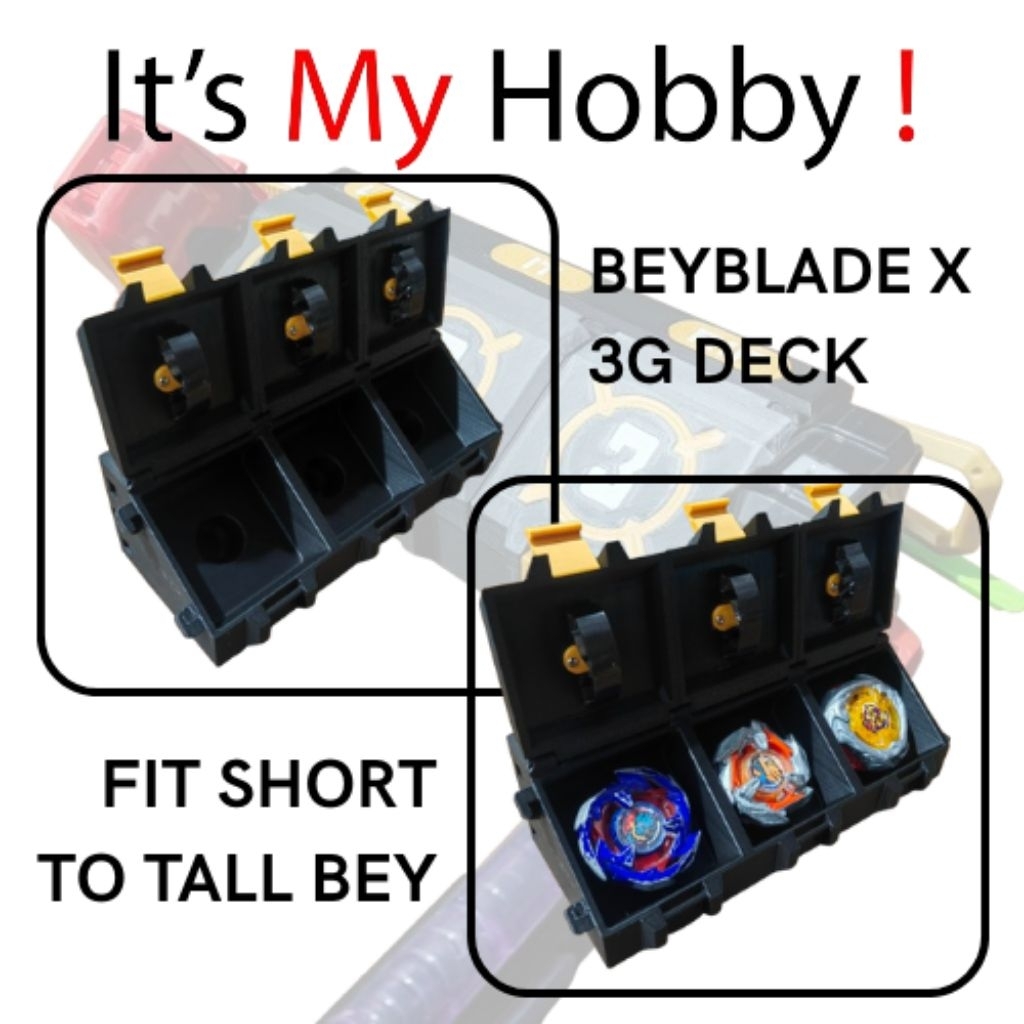 Beyblade X 3G Deck Box | BeybladeX Box | Kotak Gasing Mainan Anak
