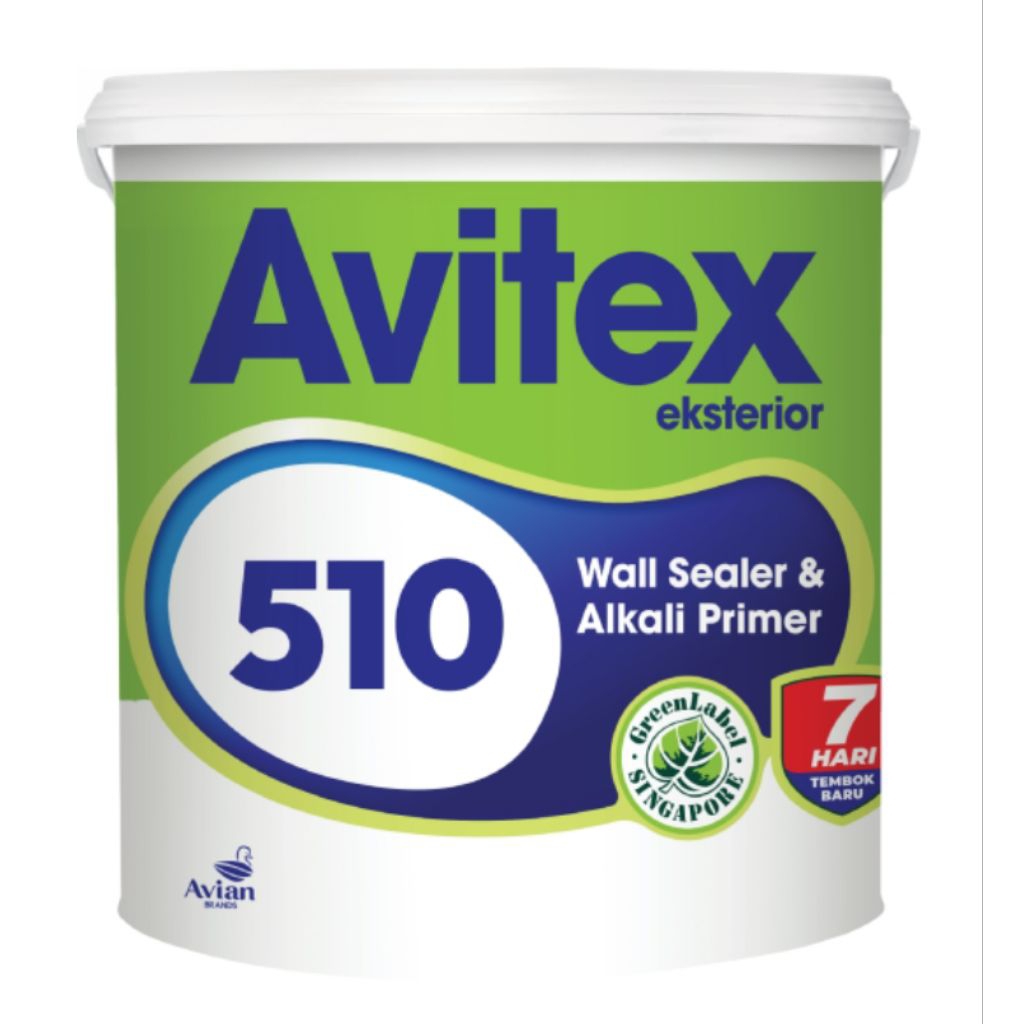 Cat Dasar Avitex 510 Wall Sealer dan Alkali Primer 20 Ltr - Cat Dasar Untuk Tembok Eksterior