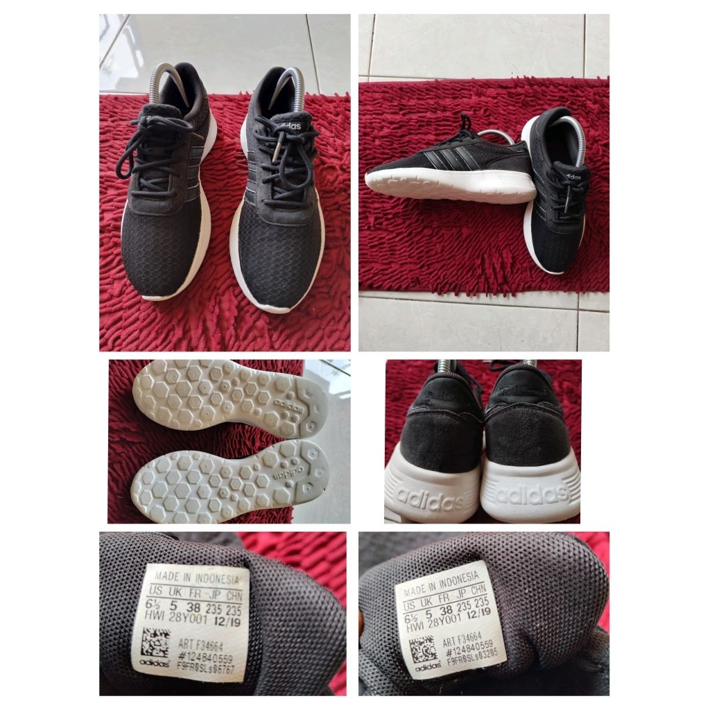 Sepatu Preloved Second Original Adidas Running Lite Racer 4.0 Size 38