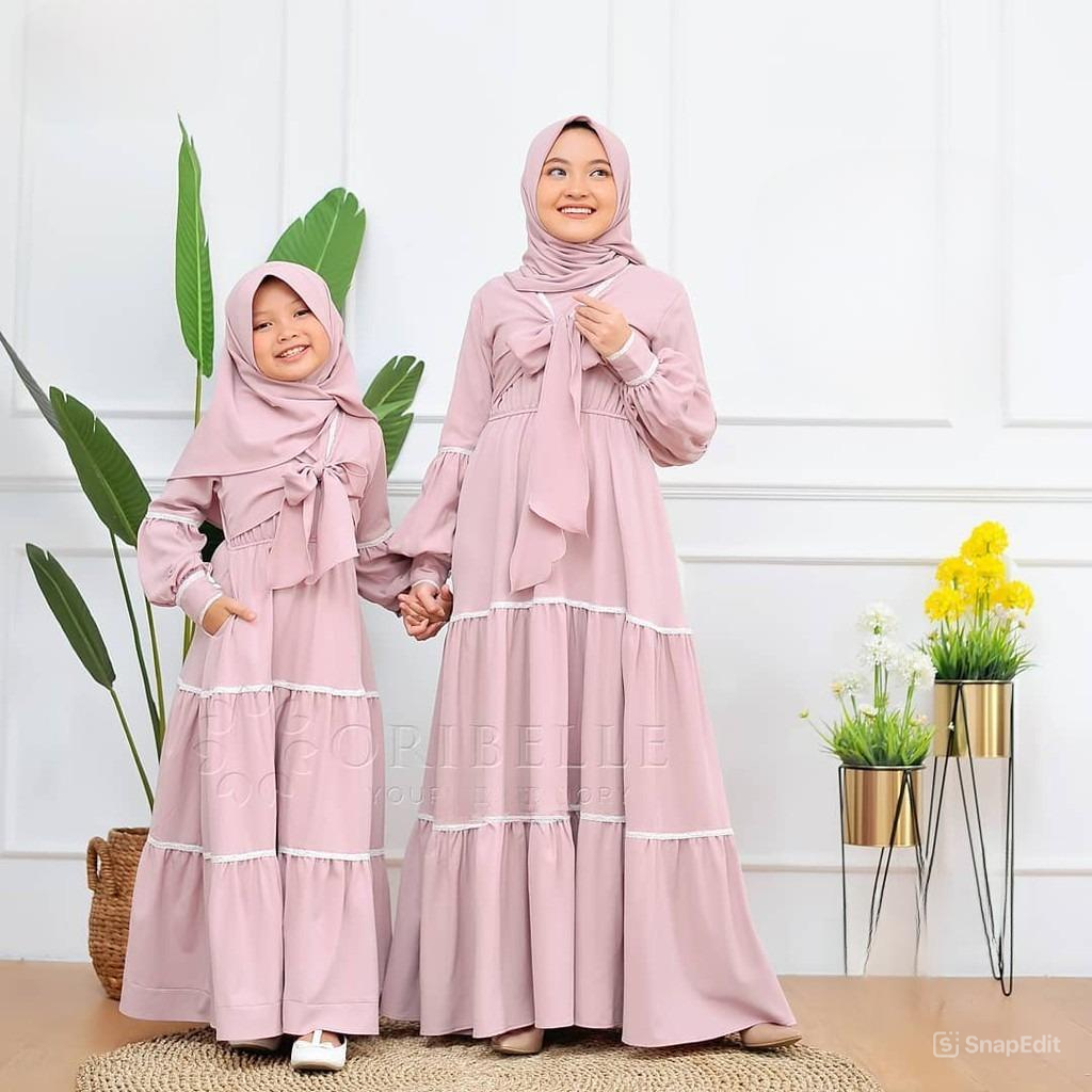 Gamis Anak Usia 7-12 Tahun Nandia kids Model Gamis Anak Terbaru 2021 Kekinian