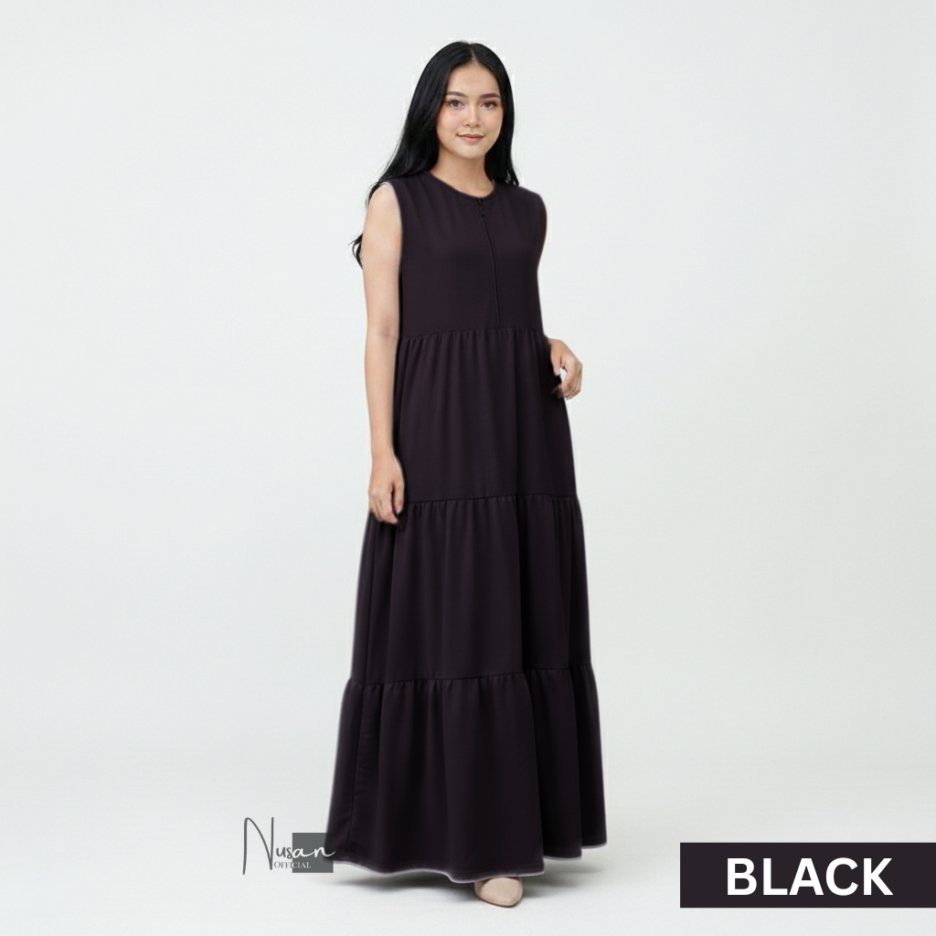 Inner Dress Wanita Katun Rayon Premium Busui Tanpa Lengan