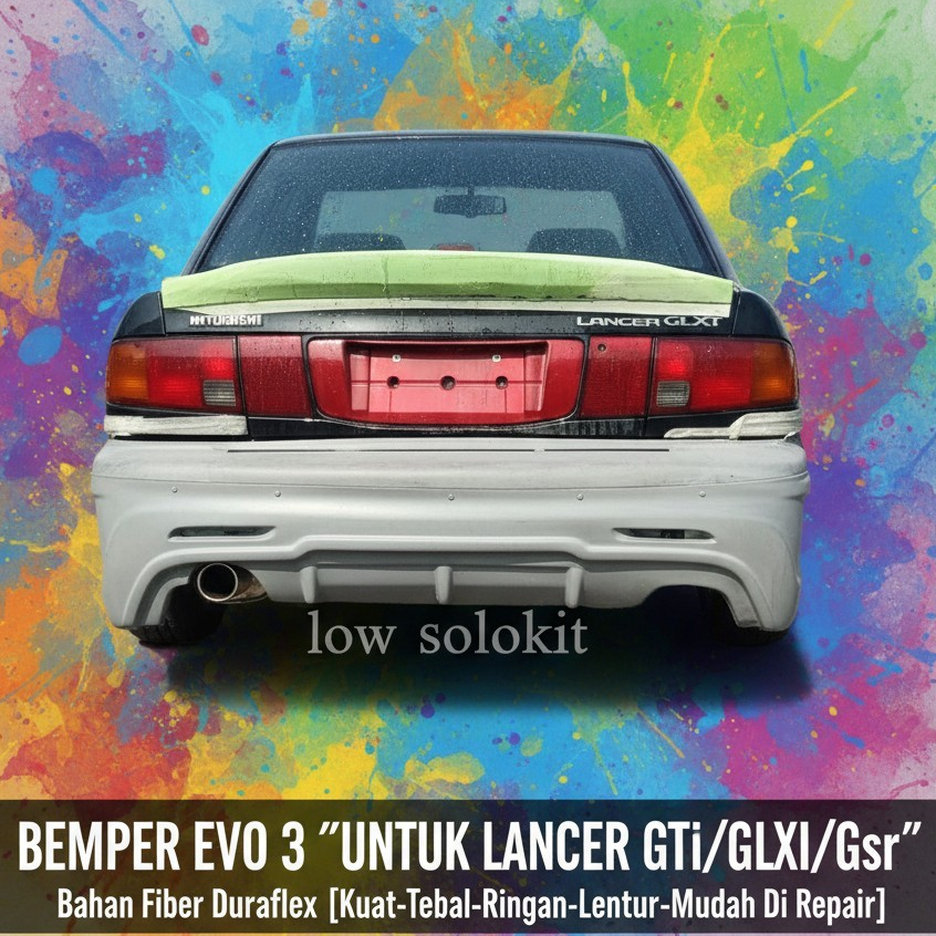 [READY] Bumper Belakang Evo 3 Grade-A Bahan Custom Bemper Universal LANCER GTi/GLXi/Gsr