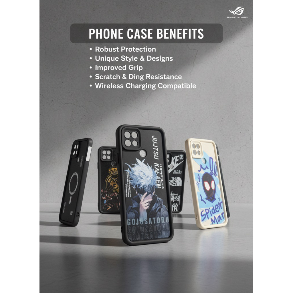 Case Oppo A15 A15s Softcase Karakter Madrid Cowok Cewek Desain Anime Jujutsu Kaisen Spider-Man Aesth
