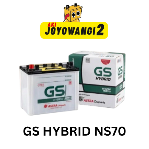 Aki Mobil 12V 65Ah  GS Hybrid NS70 | Aki Hybrid | PRODUK ASLI 100% ORIGINAL
