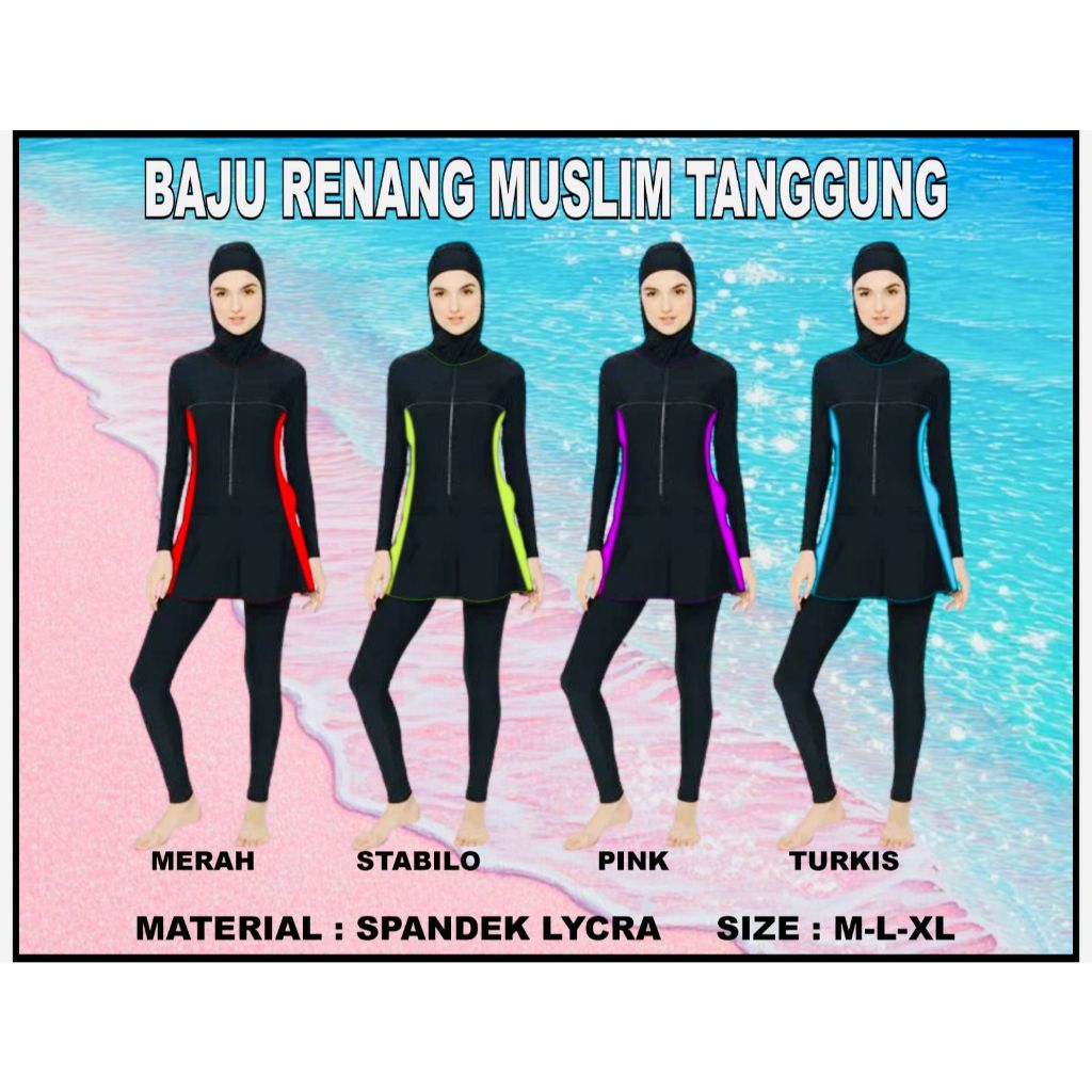 Baju Renang Muslim Tanggung / Baju Renang Muslimah / Baju Renang Muslim Wanita
