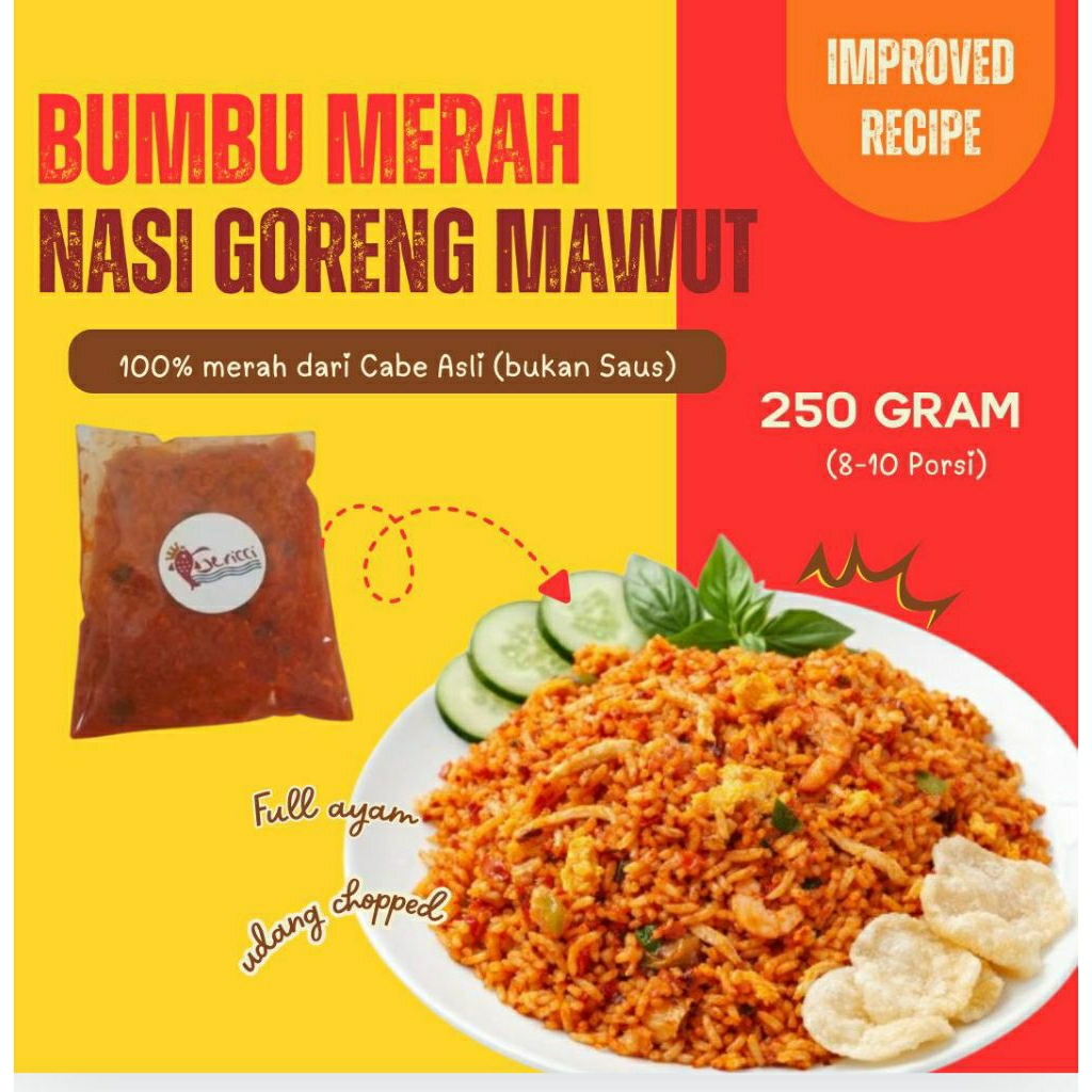 [TERMURAH 250 gram] 8-10 PORSI NASI GORENG MAWUT/NASI GORENG SEAFOOD/NASI GORENG CATERING/NASI GOREN