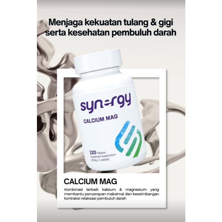 Vitamin Tulang Dewasa & Lansia Synergy Calcium Mag Original