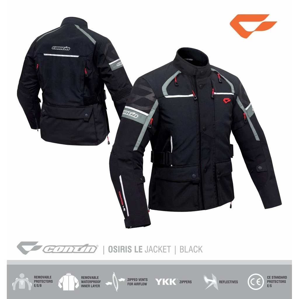Continmoto Osiris Le Jaket Motor Adventure Protektor - Contin Osiris Le - Black