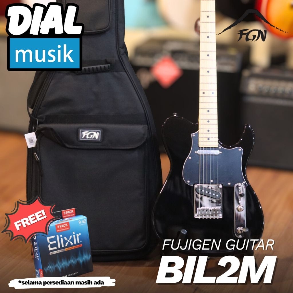 Fujigen BIL2M Black Tele Original - Gitar Elektrik Fujigen BK / BIL2M Tele / BIL2M-BK