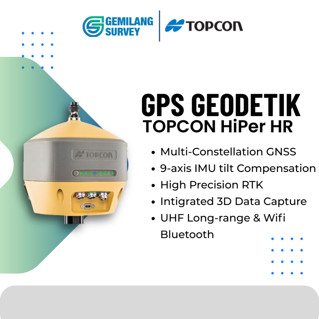 GPS Geodetik Topcon HiPer HR GNSS Receiver